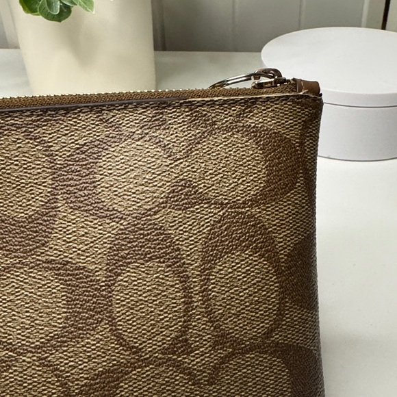 COACH®,Large Corner Zip Wristlet In Signature Canvas - Picture 5 of 5